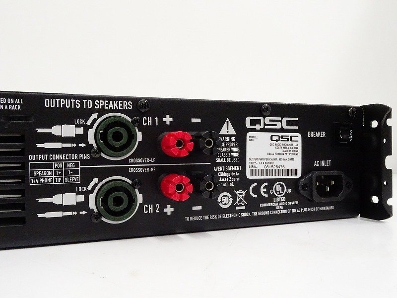 □□【美品】QSC GX3 パワーアンプ□□016848001