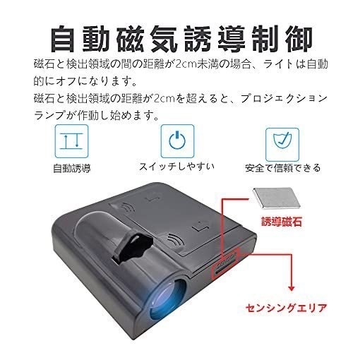 アウディ　2個セット　メーカーロゴLEDカーテシランプ/ウェルカムライト/ランプ 【配線不要、穴あけ不要】簡単取付_画像4