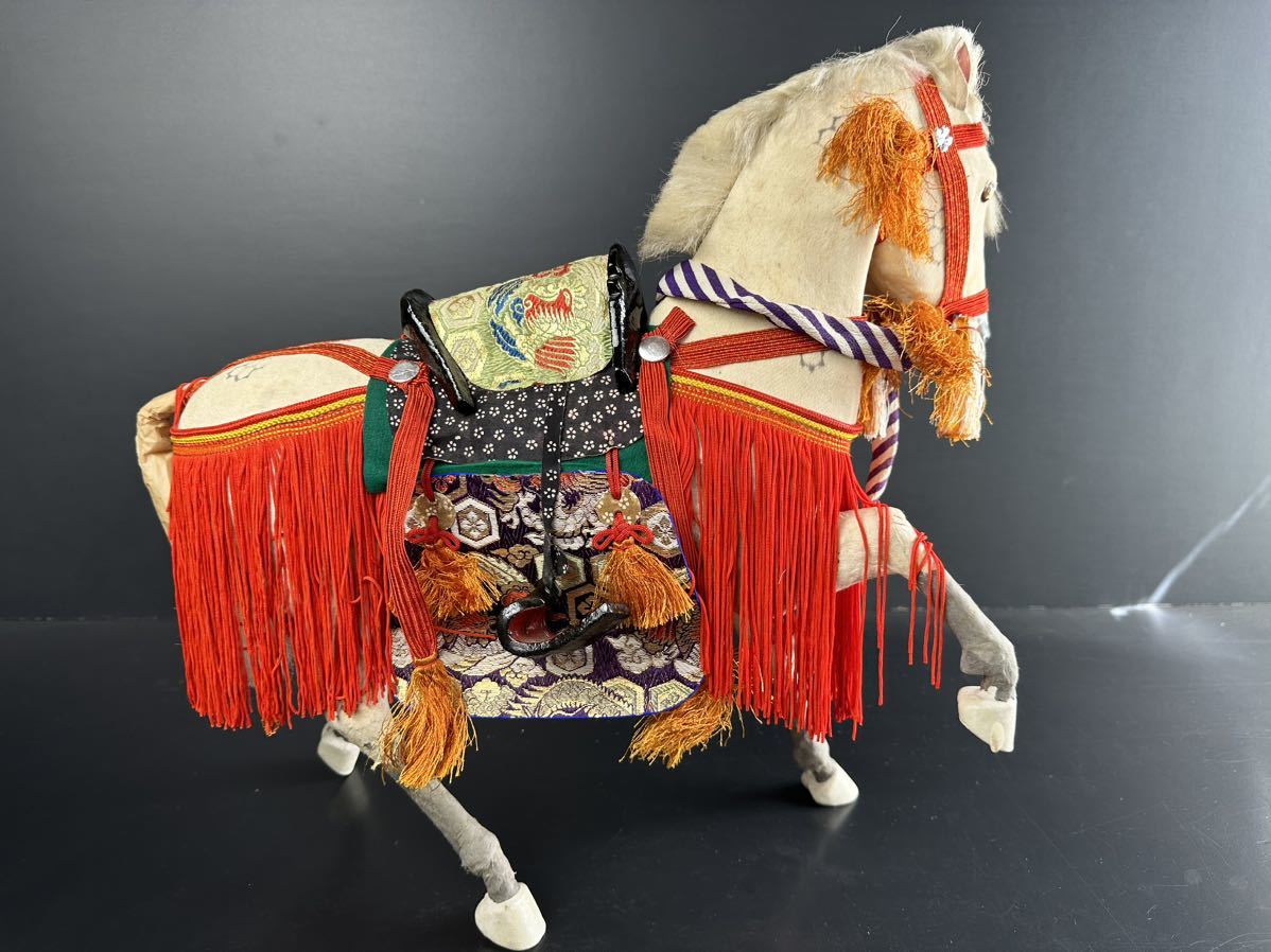 [ZR097] белый лошадь японская кукла . кукла лошадь . земля игрушка 