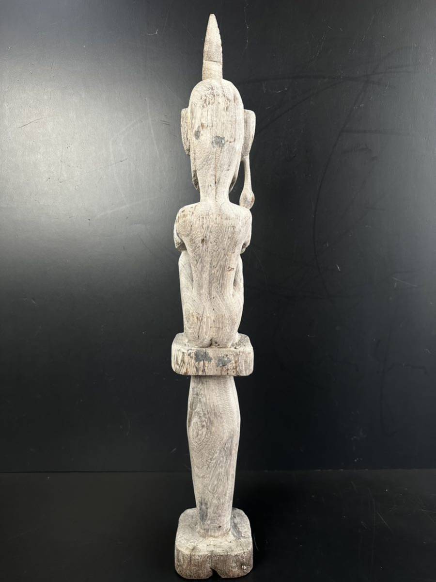 [ZR083] 木彫 民族 彫刻 仏像 人物像 プリミティブアート 木像 民藝 アフリカ_画像5