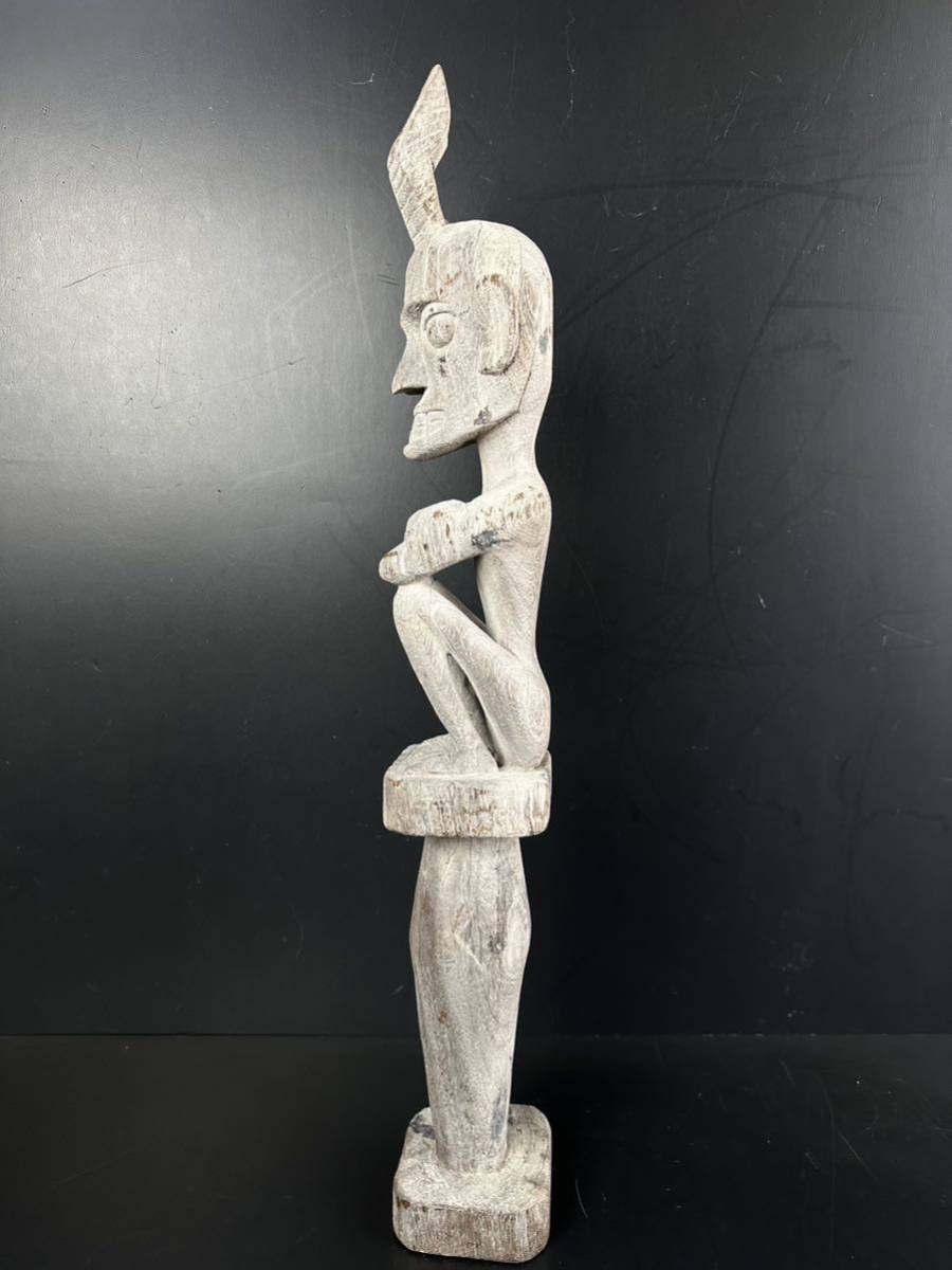 [ZR083] 木彫 民族 彫刻 仏像 人物像 プリミティブアート 木像 民藝 アフリカ_画像4