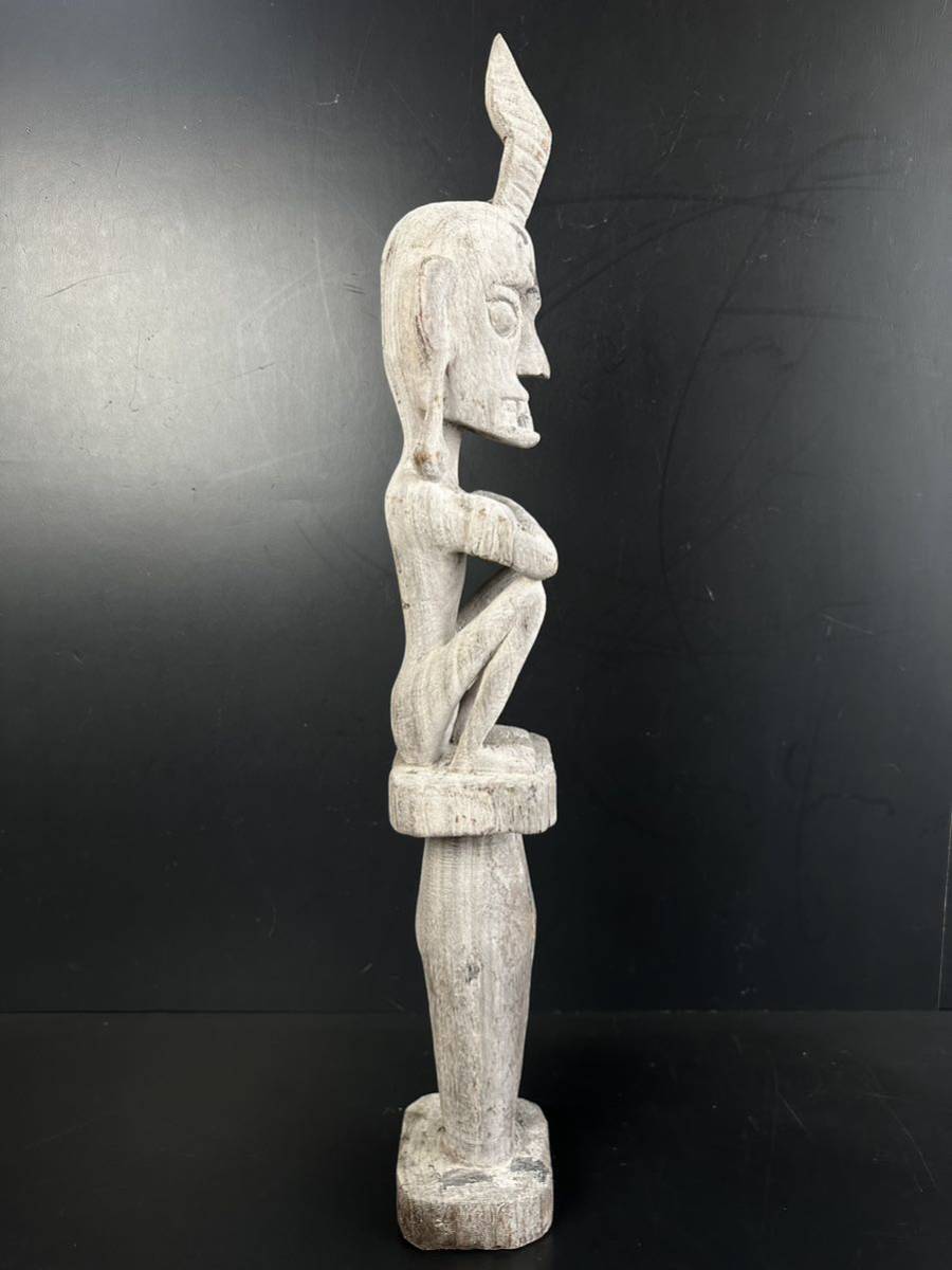 [ZR083] 木彫 民族 彫刻 仏像 人物像 プリミティブアート 木像 民藝 アフリカ_画像6
