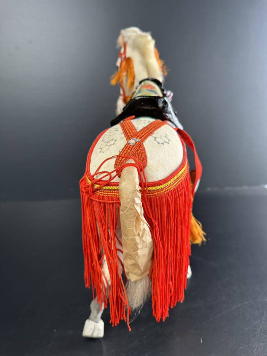 [ZR097] белый лошадь японская кукла . кукла лошадь . земля игрушка 