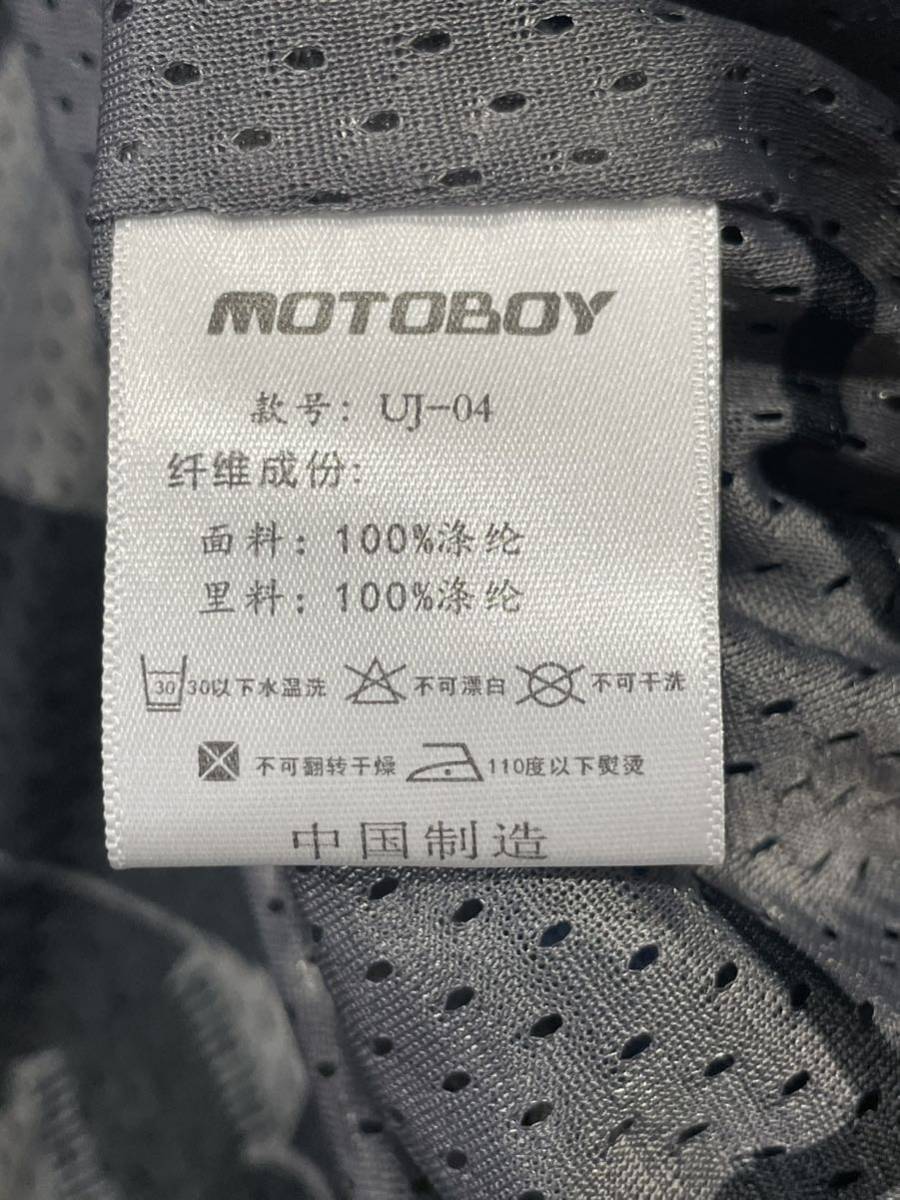 夏場に！ MOTOBOY モトボーイ メッシュ ライディングジャケット バイクジャケット ブルー系 Lサイズ メンズ バイクウェア ○ 新規×の画像7