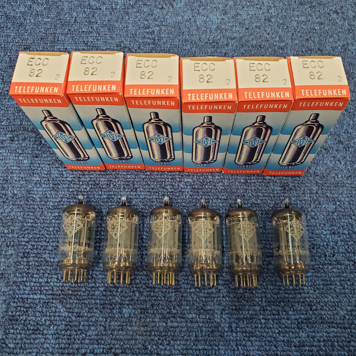 TELEFUNKEN ECC82 ダイヤマーク付き 6本 真空管 テレフンケン