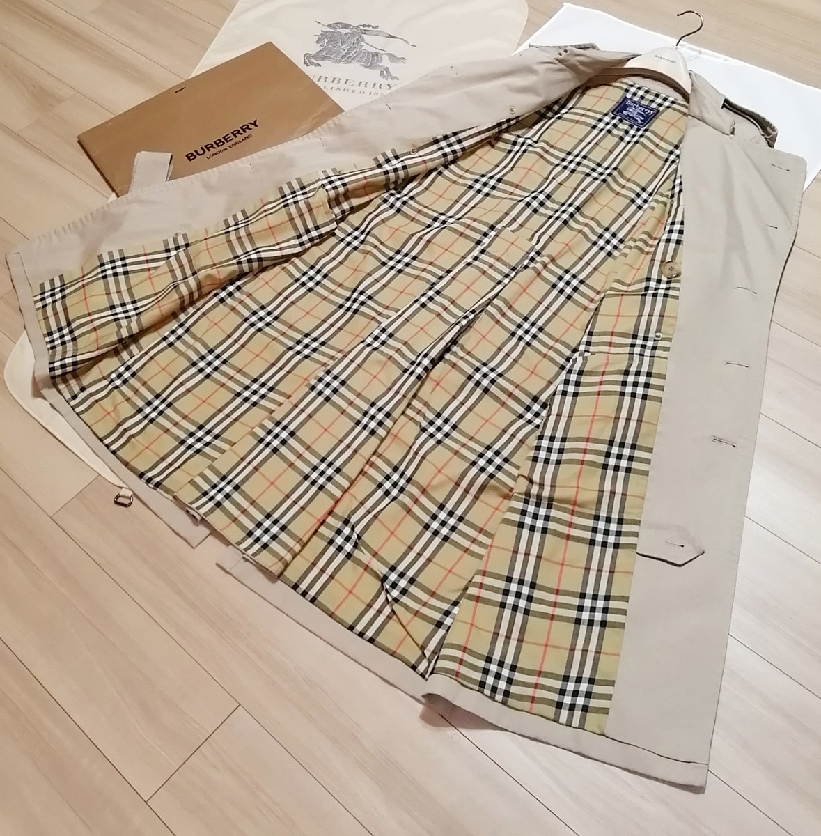 本物上質美品○ ノバチェック BURBERRY バーバリー 裏地 Burberrys