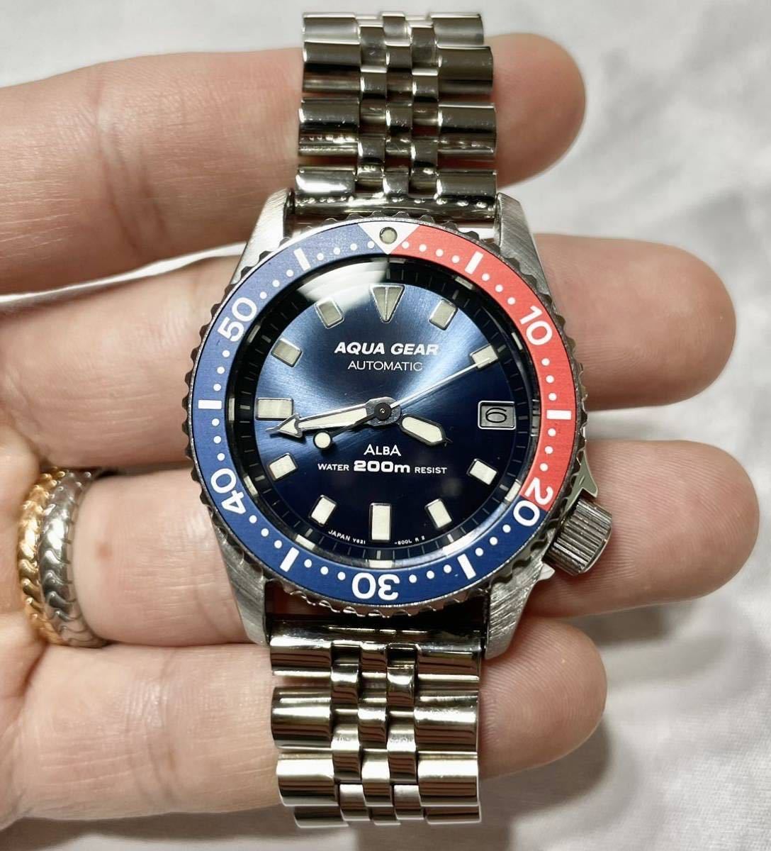 Yahoo!オークション - 1円〜【美品】SEIKO ALBA AQUA GEAR 38mm Yahoo!オークション - 1円〜【美品】SEIKO ALBA AQUA GEAR 38mm