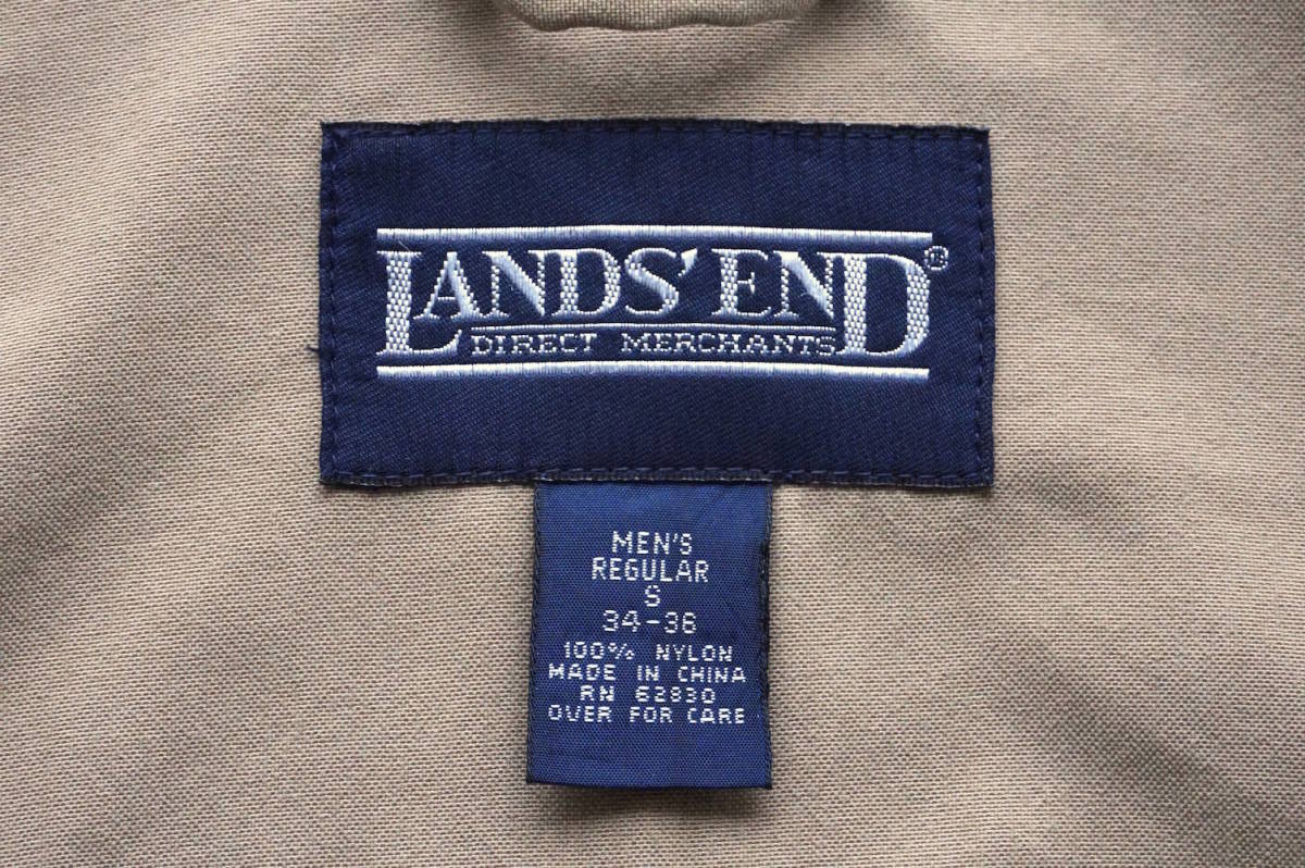 1990s Vintage LANDS END Safari jacket S sand beige Ran z end USA America abroad old clothes 