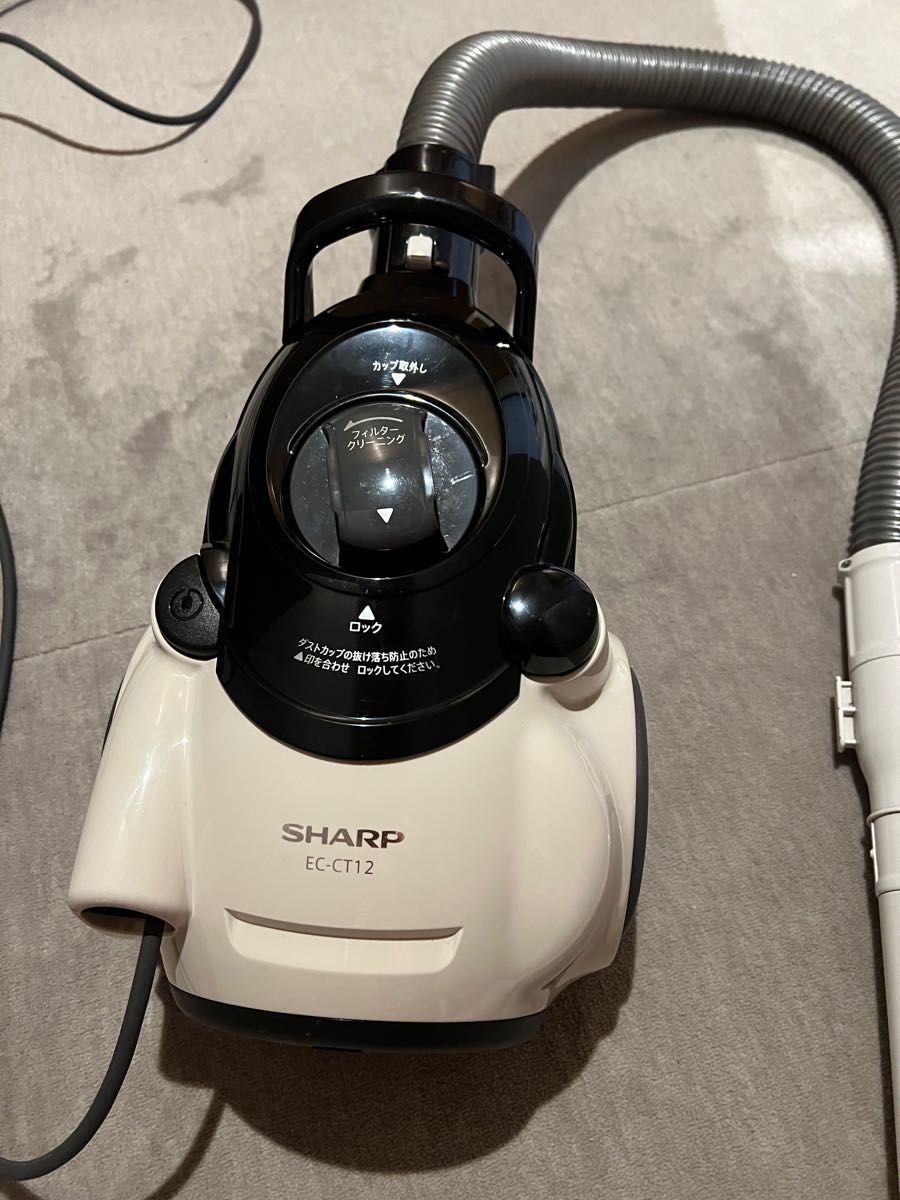 SHARP シャープ 掃除機 サイクロン　コード式 キャニスター お手入れ簡単 ベージュ EC-CT12-C