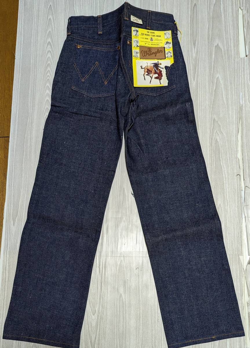 デッドストック 50s Wrangler 11YW W27 L31 内タグ刺繍 縦ベル