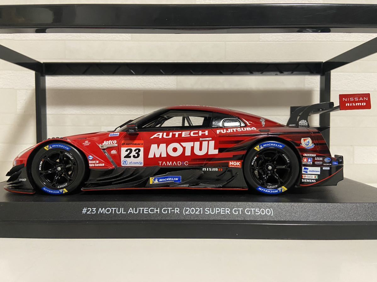 即決 日産特注 エブロ 1/18 ニスモ モチュール オーテック GT-R #23 2021 スーパーGT R35 NISSAN MOTUL AUTECH GT500 NISMO EBBRO_画像3