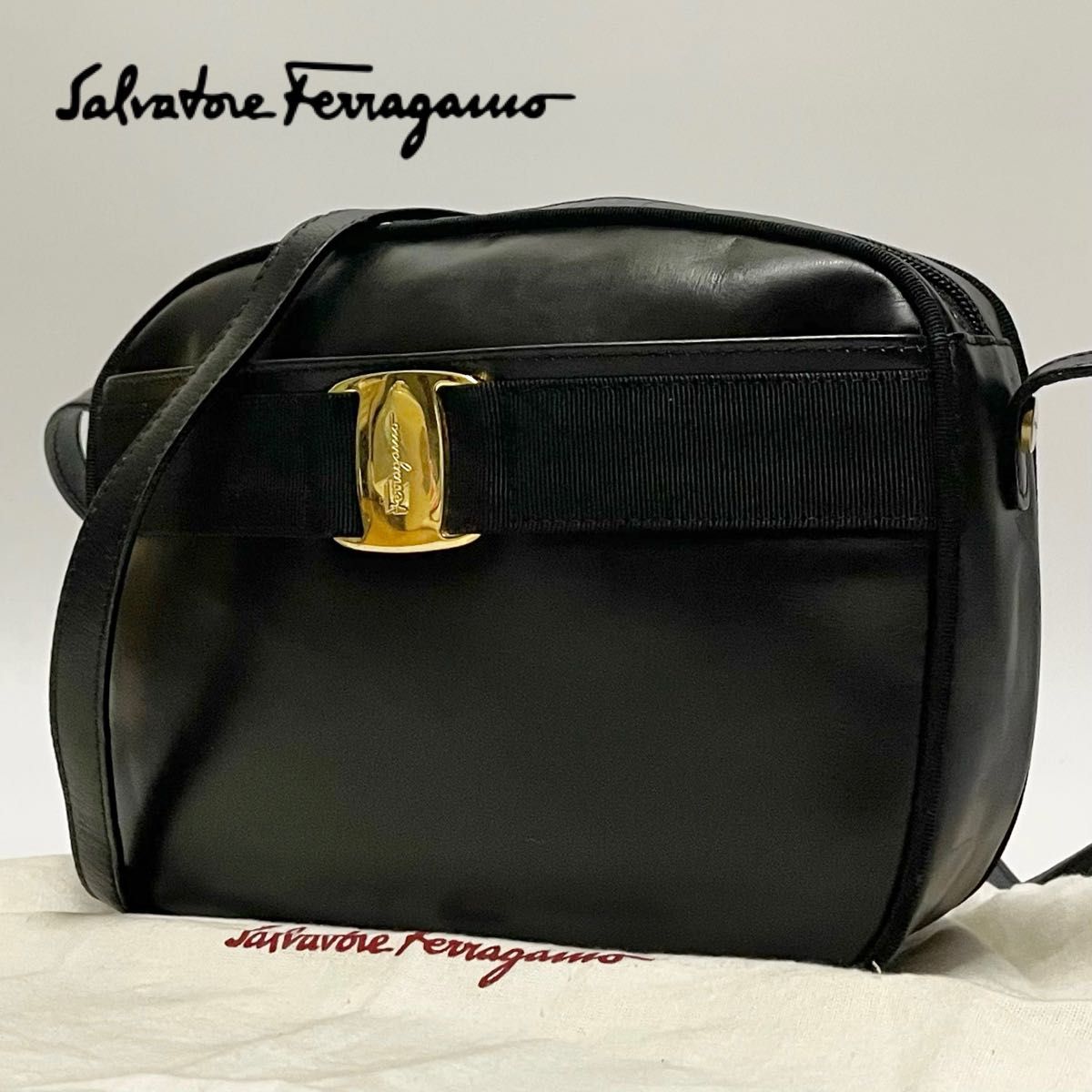 極美品】Salvatore Ferragamo サルヴァトーレフェラガモ ヴァラリボン