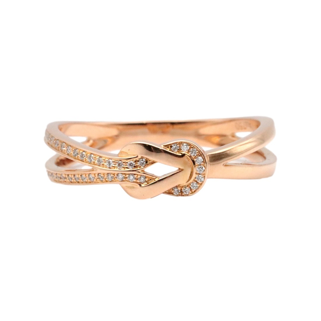  beautiful goods Fred car ns Efini half diamond ring 56 16 number Au750 K18PG pink gold lady's ring jewelry FRED