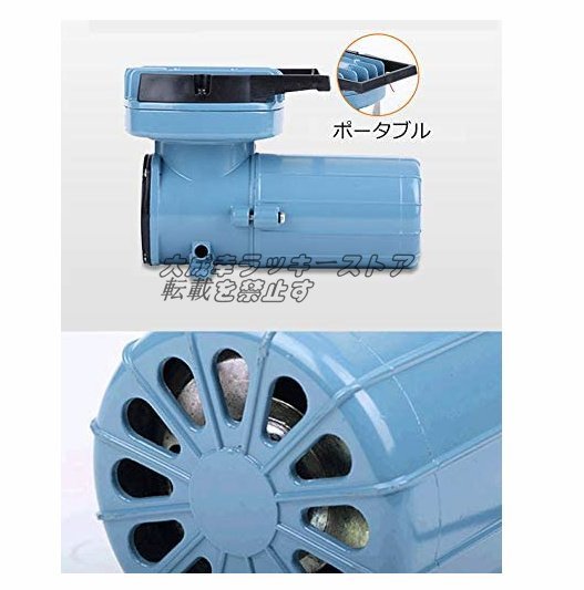 エアーポンプ 100W 水槽用 酸素供給 水槽曝気 12V 吐出量 100L /分 吐出口10個 逆流防止弁付 お釣り用具 F229_画像2