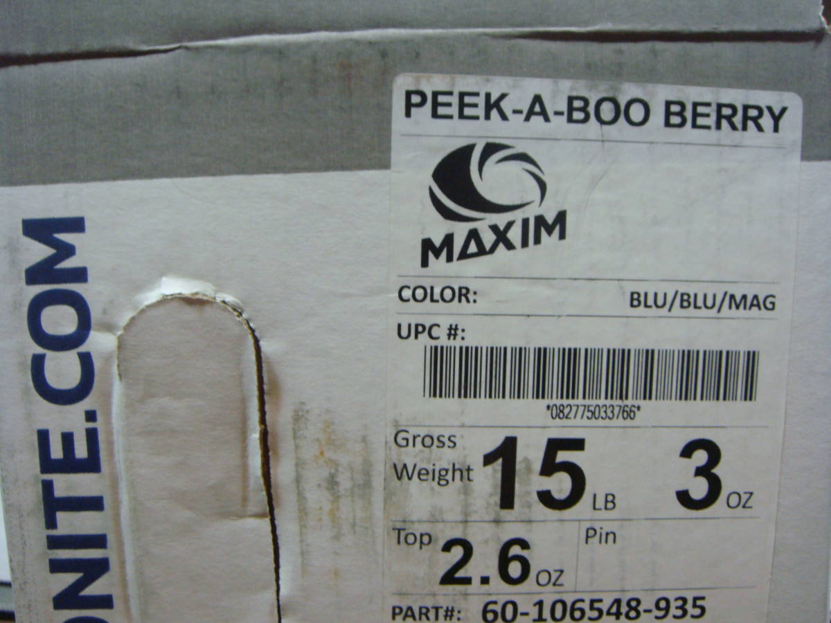 送料込み 新品 EBONITE エボナイト MAXIM PEEK-A-BOO BERRY 送料込み 新品 EBONITE エボナイト MAXIM PEEK-A-BOO BERRY