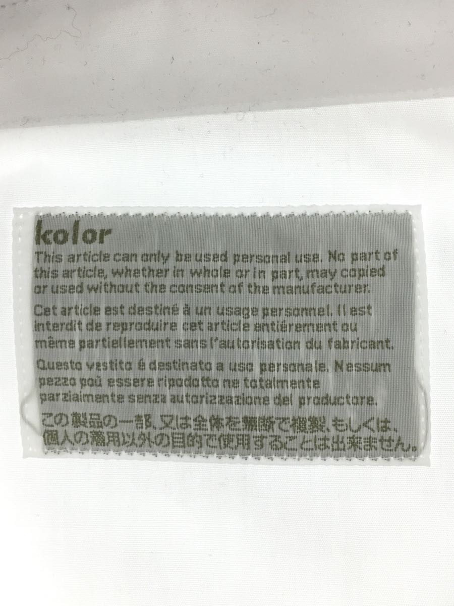 kolor◆長袖シャツ/1/コットン/WHT/無地/22WCM-BD1116_画像3