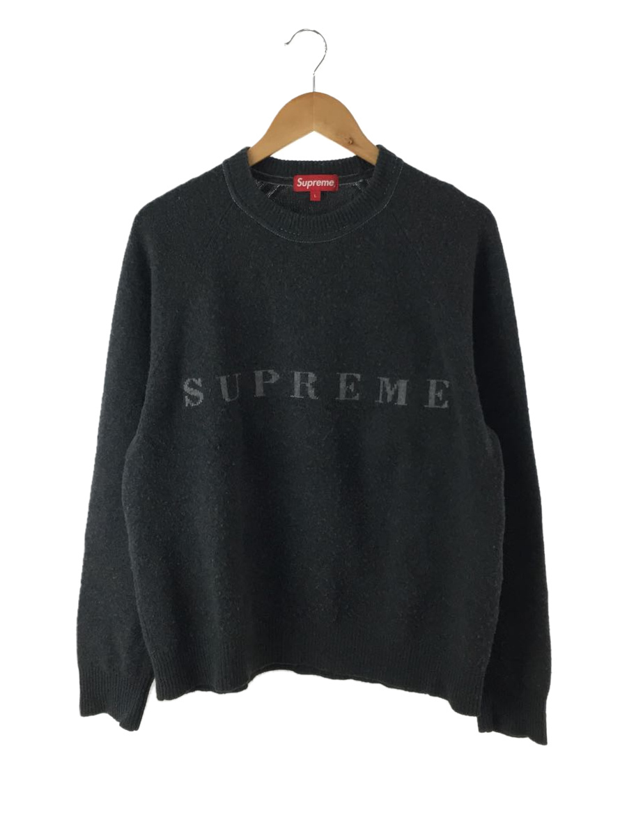 Supreme◆20AW/stone washed sweater/セーター(薄手)/L/グレー