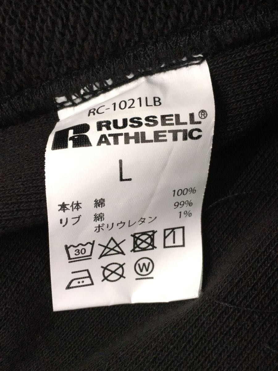 RUSSELL ATHLETIC◆TEERY SWEAT/スウェット/L/コットン/BLK/RC-1021LB_画像4