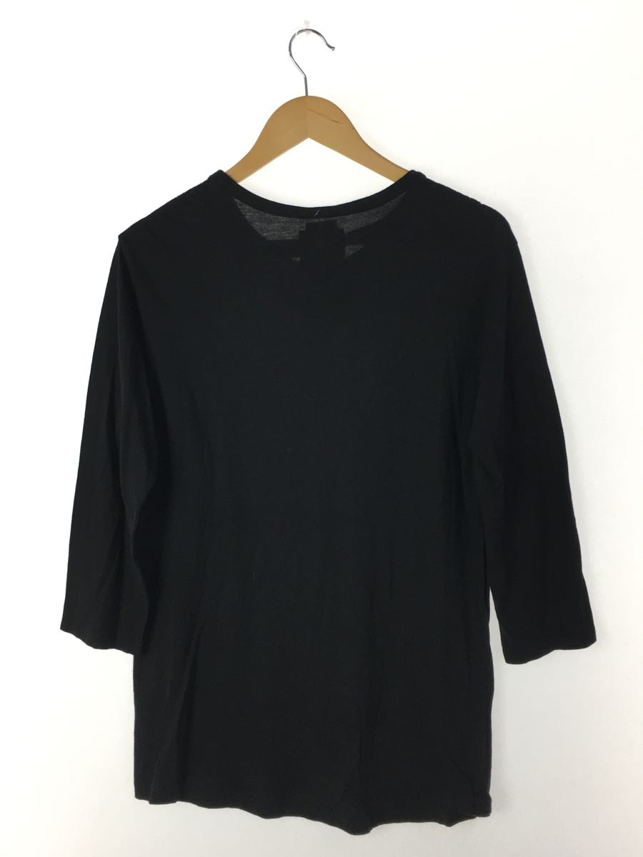 YOHJI YAMAMOTO◆7分袖カットソー/3/コットン/BLK_画像2