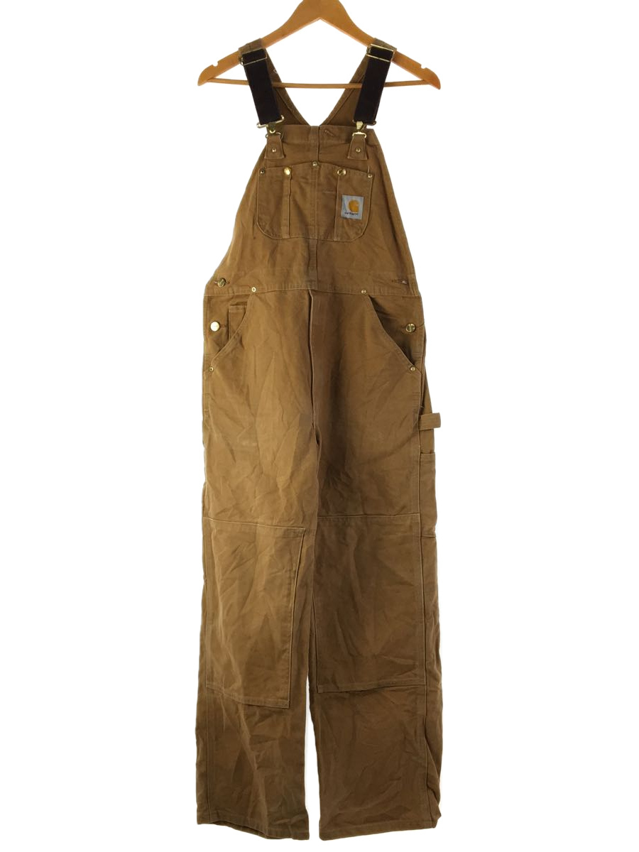 Carhartt◇オーバーオール/34/コットン/BRW/DUCK BIB OVERALLS/ダック