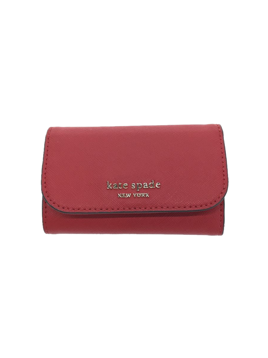 kate spade new york◆キーケース/レザー/RED/無地/レディース_画像1