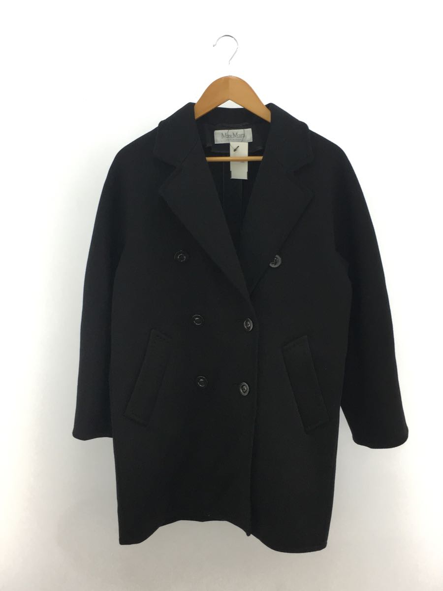 新入荷 MAX MARA◇ピーコート/ラナヴァージン/BLK Mサイズ