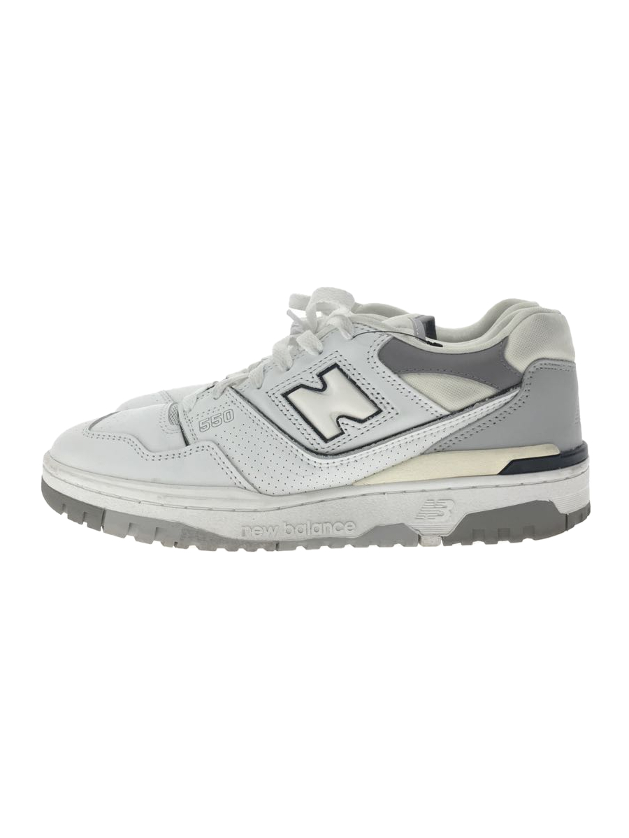 NEW BALANCE◆ローカットスニーカー/26.5cm/ホワイト/レザー/BB550PWA