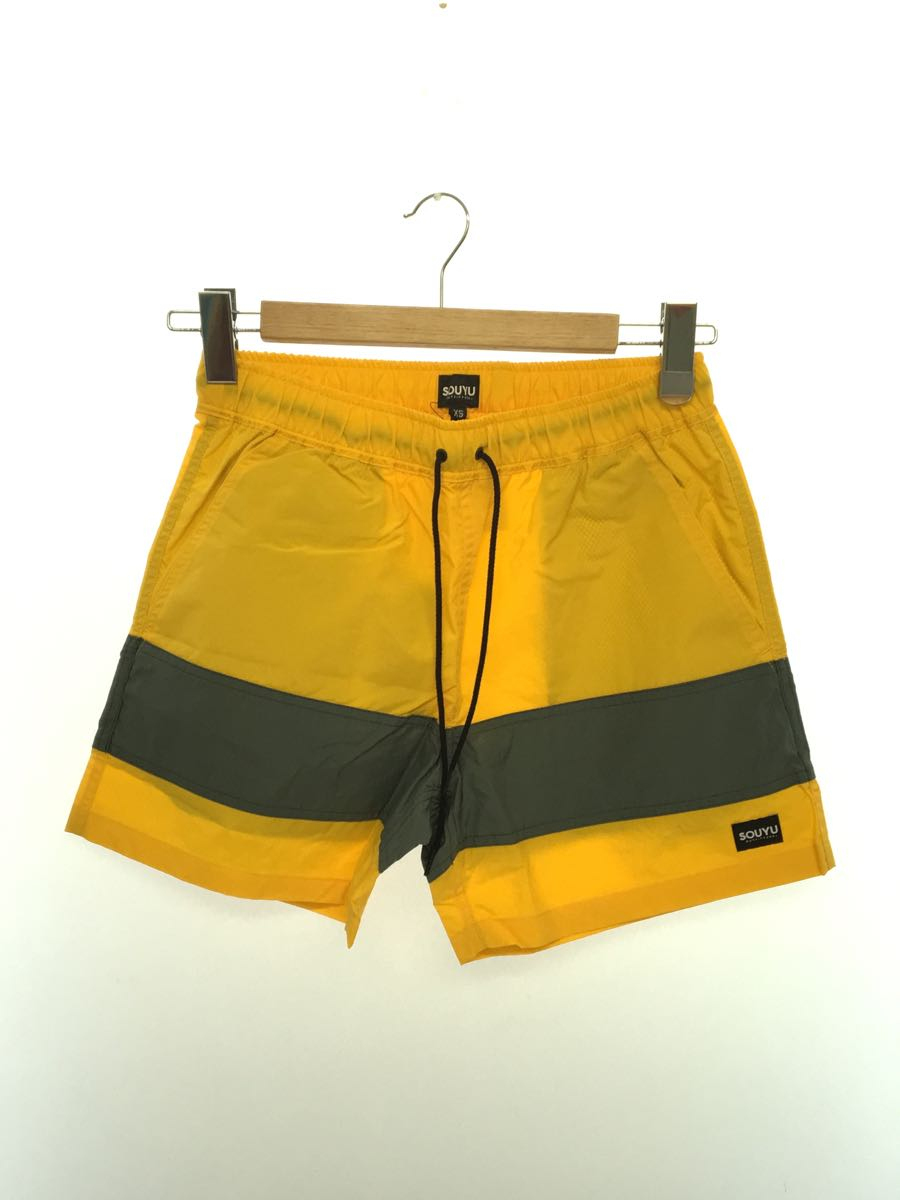 SOUYU OUTFITTERS/SURF VIBES SHORT/ショートパンツ/XS/ナイロン/YLW×GRY_画像1