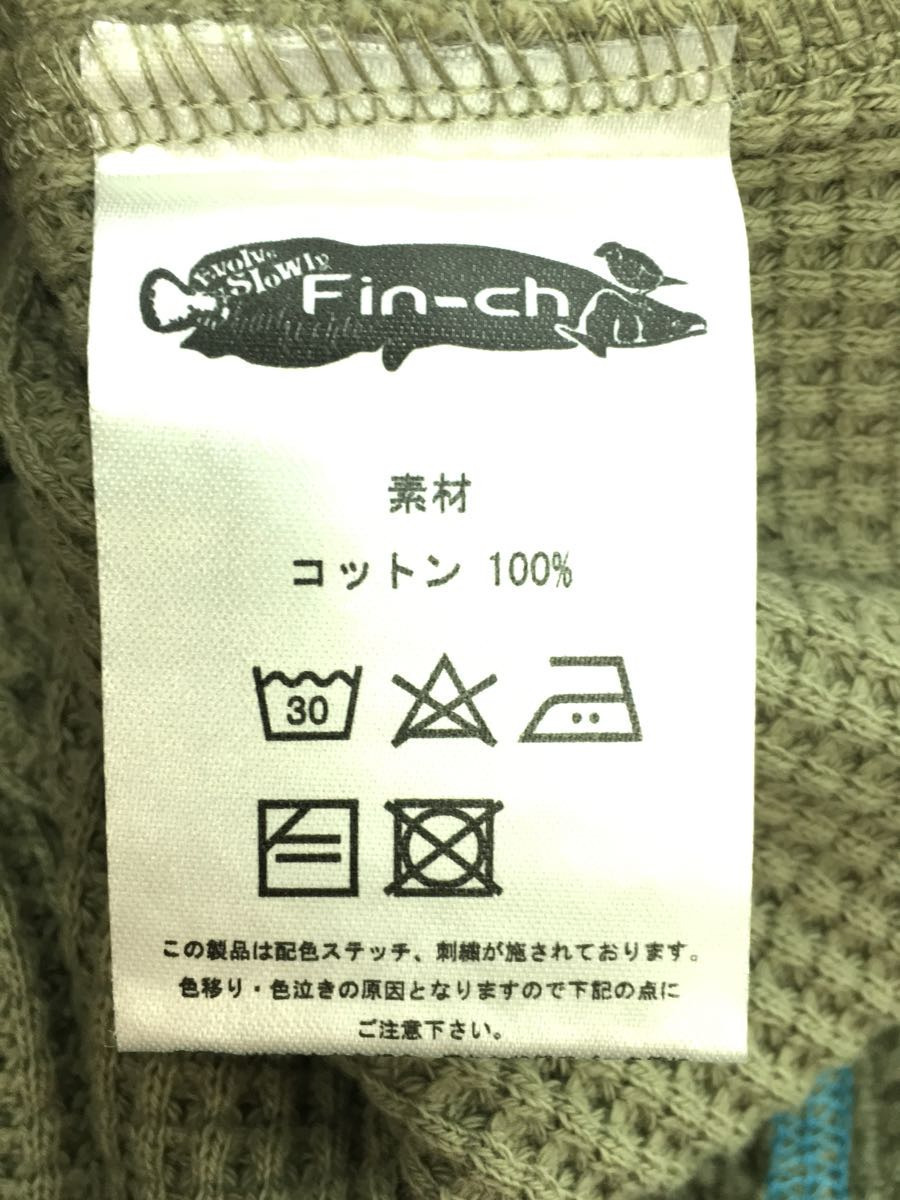Fin-ch/長袖Tシャツ/M/コットン/カーキ_画像5