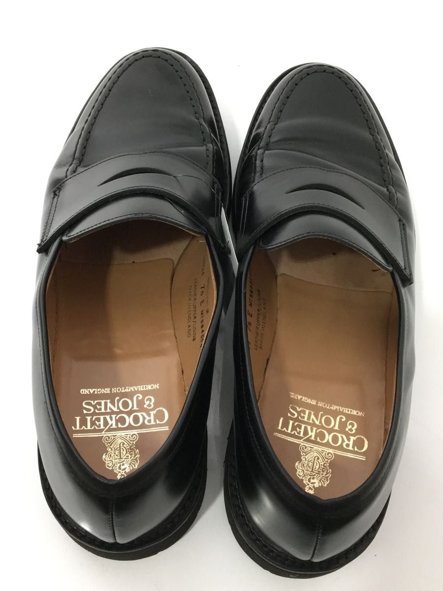 CROCKETT&JONES◇BOSTON2/コインローファー/ローファー/UK7.5/ブラック