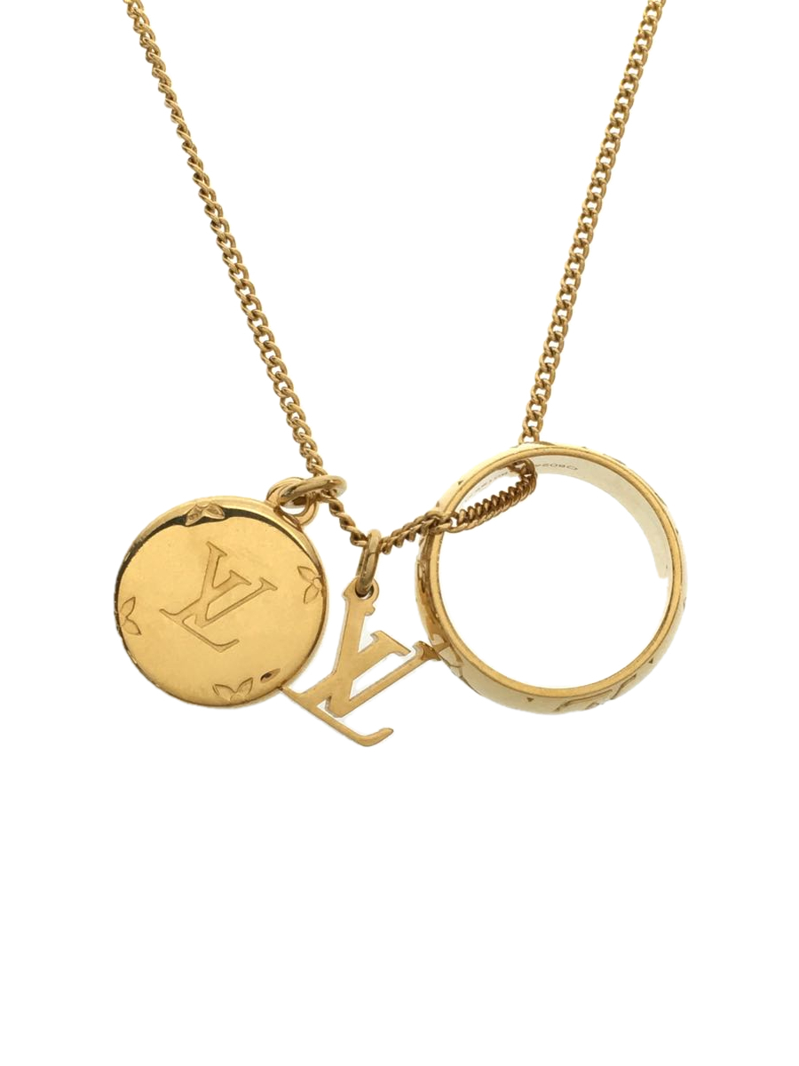 LOUIS VUITTON◇リングネックレスモノグラム/ネックレス/-/GLD/トップ