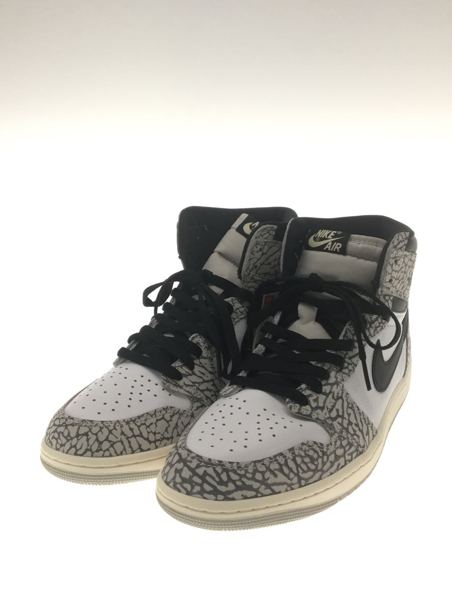 NIKE◆Air Jordan 1 RETRO High OG White Cement/28.5cm_画像2