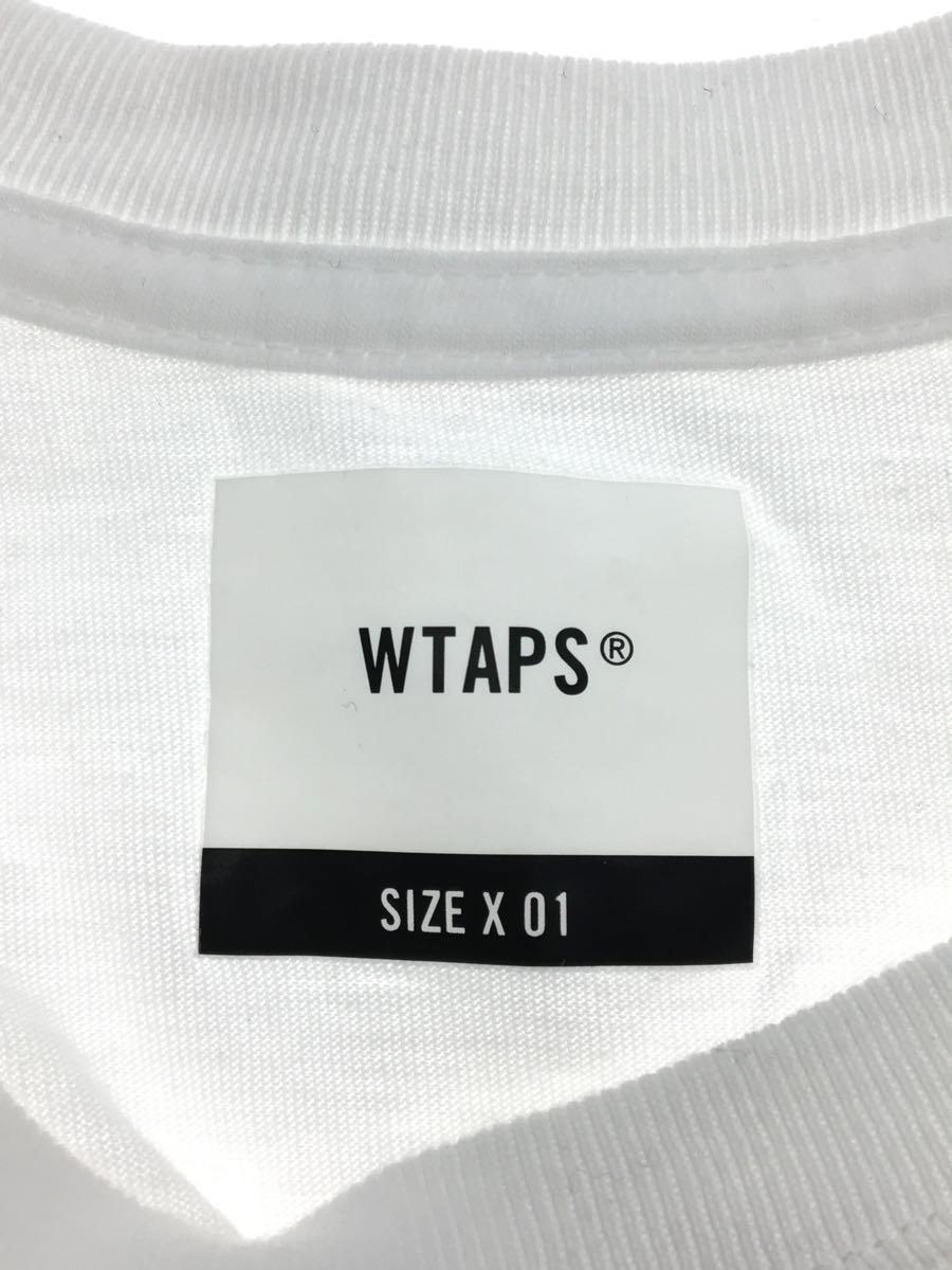 WTAPS◆Tシャツ/1/コットン/WHT/無地_画像3