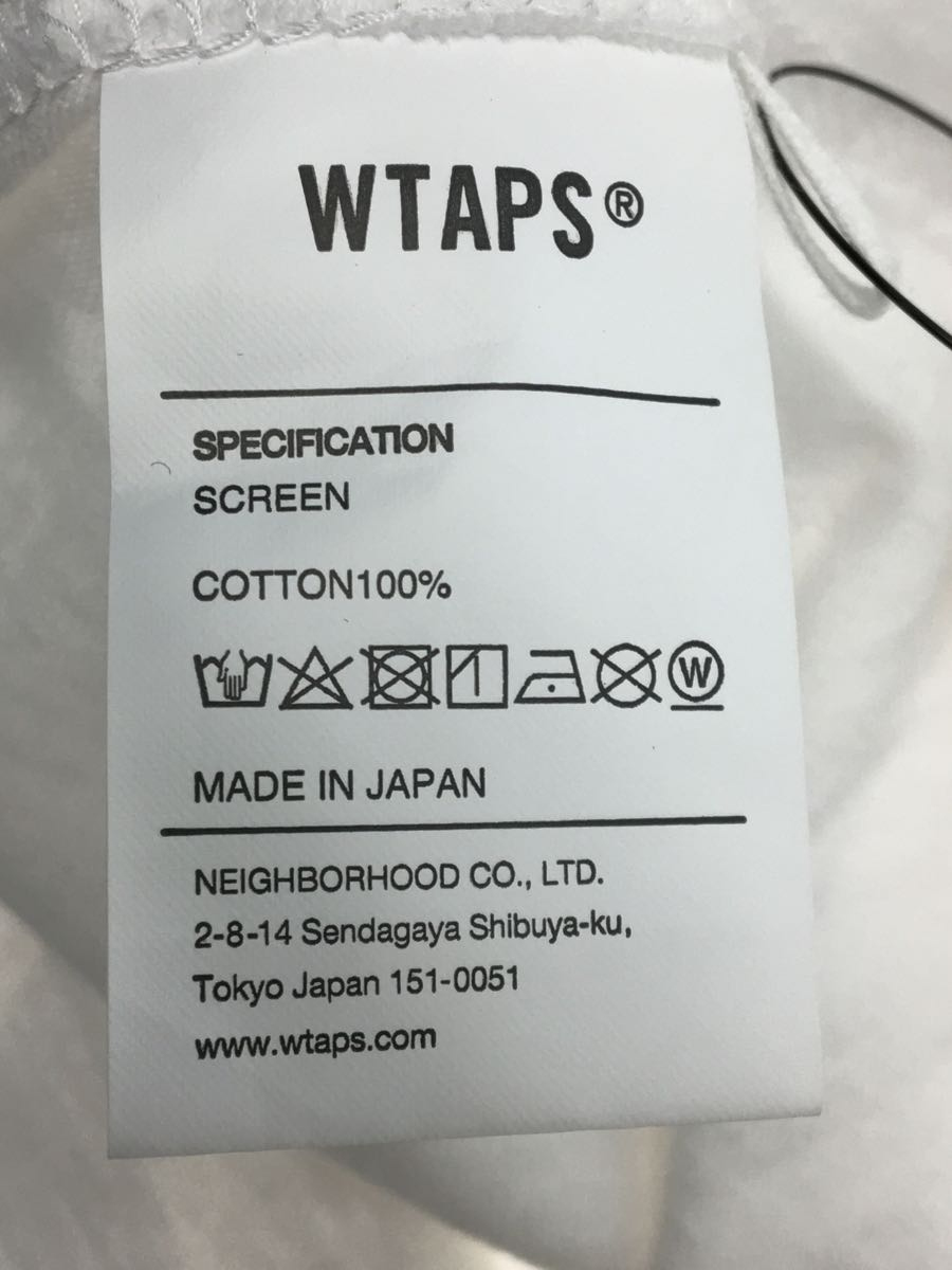 WTAPS◆Tシャツ/1/コットン/WHT/無地_画像4