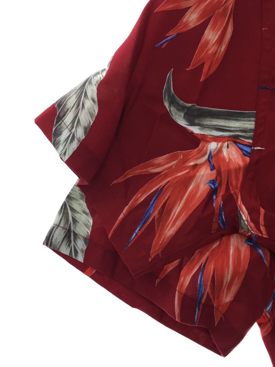 WACKO MARIA◇BIRD OF PARADISE S/S HAWAIIAN SHIRT/L/レーヨン/RED