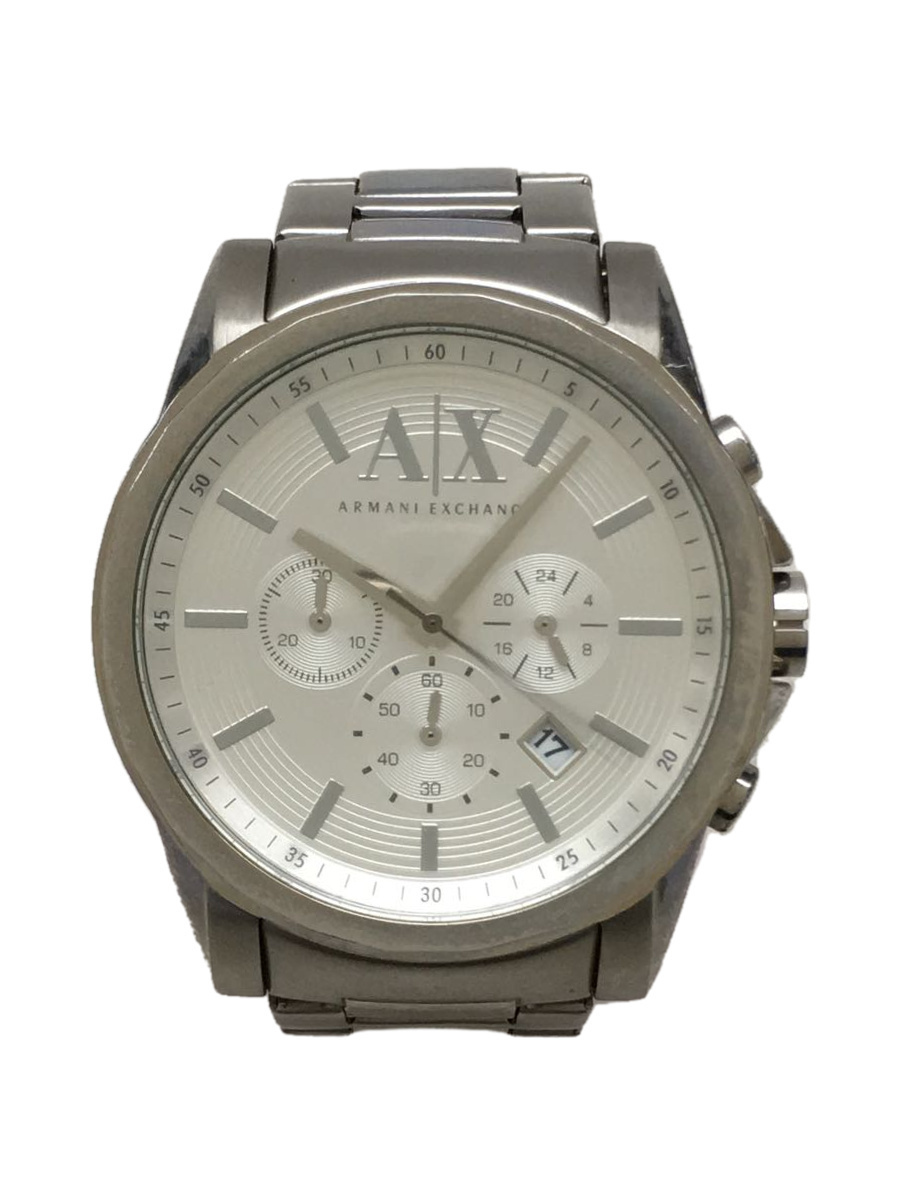 ARMANI EXCHANGE◆アウターバンクス_QZ_SS_44mm/アナログ/SLV_画像1