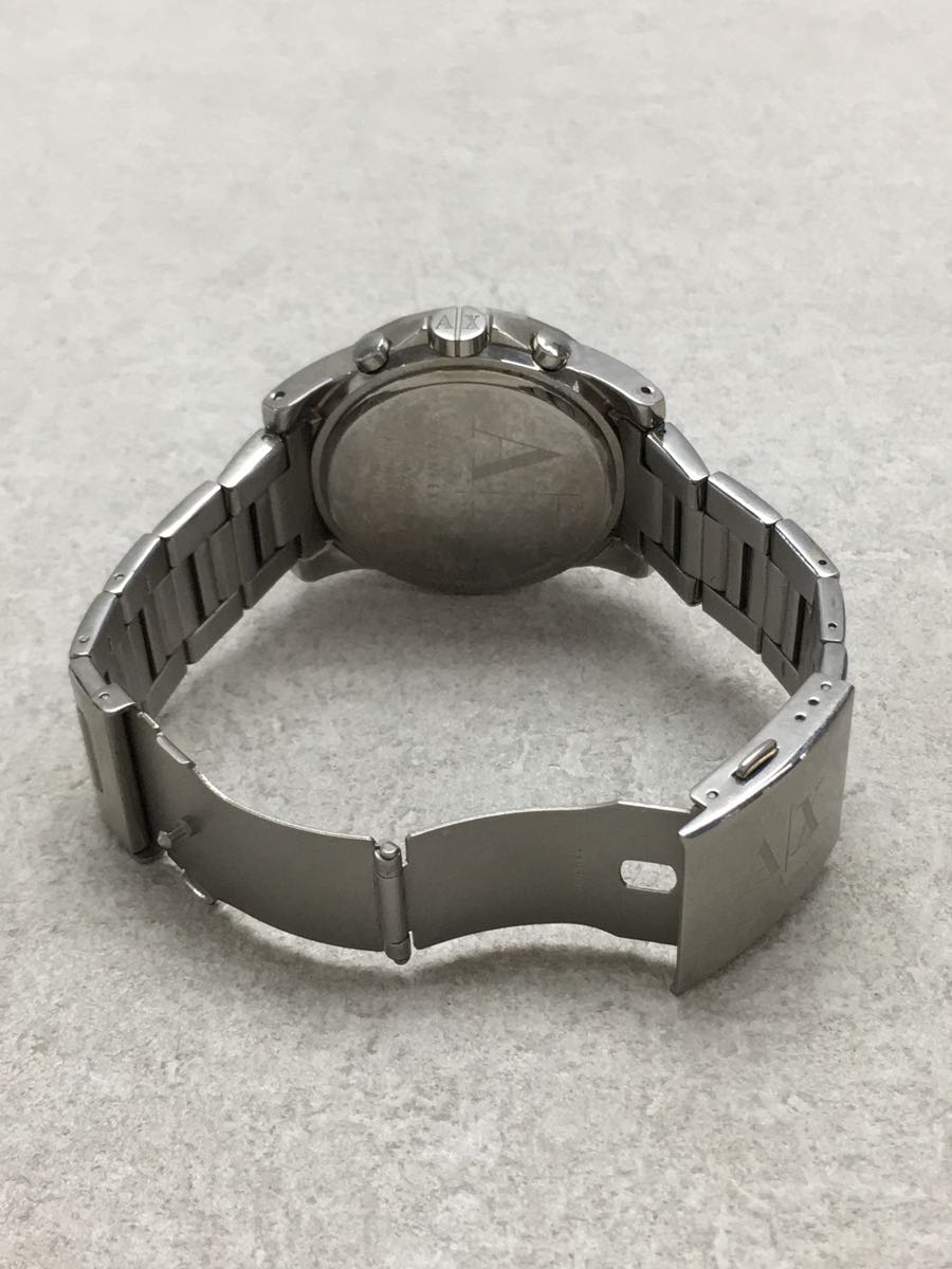 ARMANI EXCHANGE◆アウターバンクス_QZ_SS_44mm/アナログ/SLV_画像4