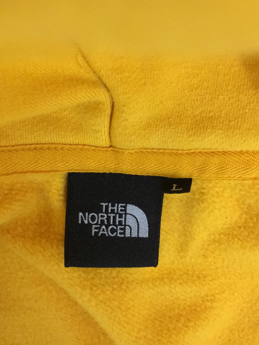 THE NORTH FACE◆REARVIEW FULLZIP HOODIE_リアビューフルジップフーディ/L/コットン/YLW/無地_画像4