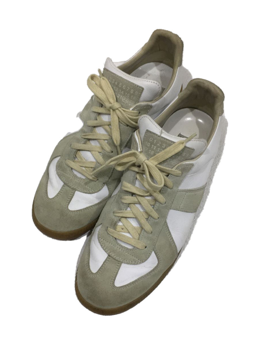 最旬ダウン Maison Margiela◇ローカットスニーカー/41.5/WHT/レザー