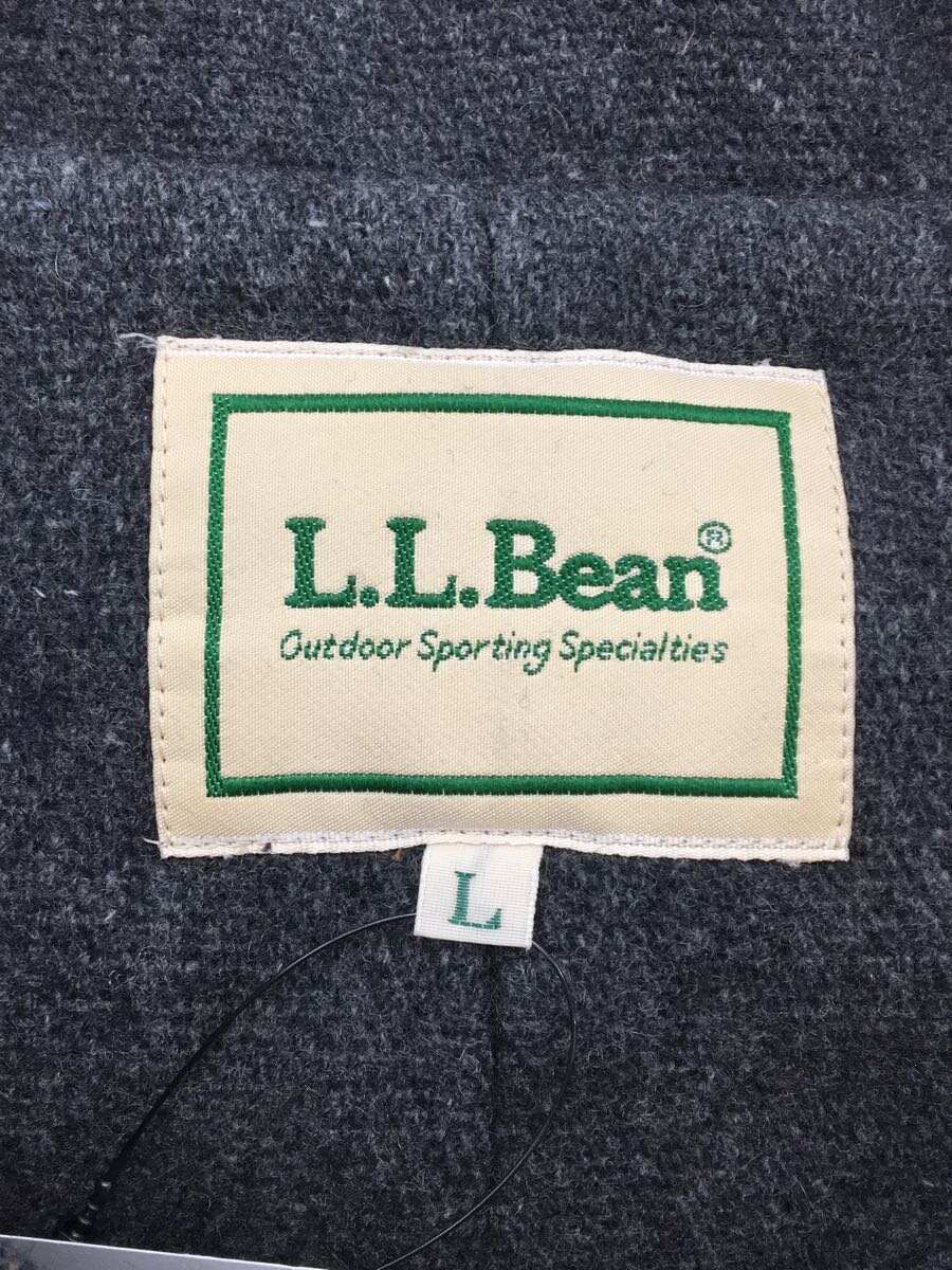 L.L.Bean◆ダッフルコート/L/ウール/GRY/無地_画像3