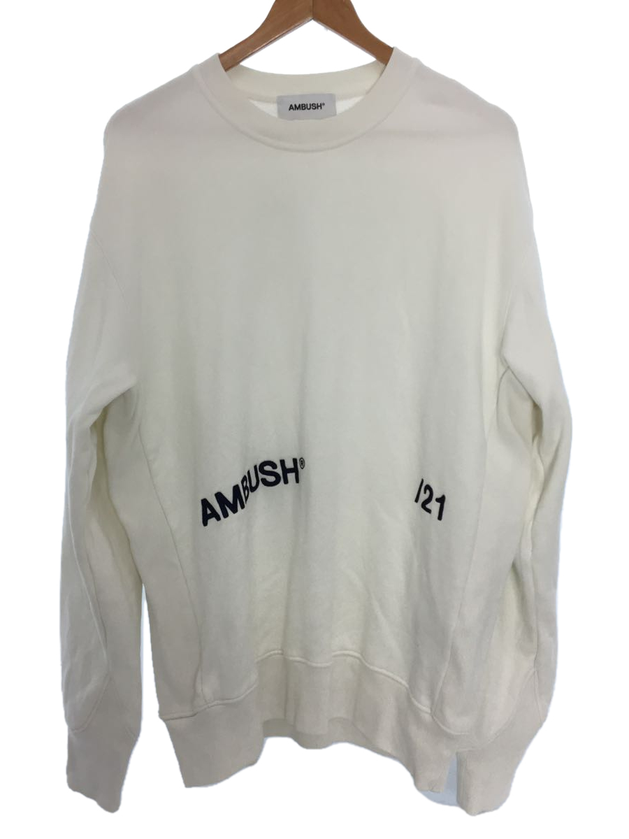 美品】 AMBUSH◇クルーネックスウェット/BMBA005S21FLE001/ロゴ刺繍/裏