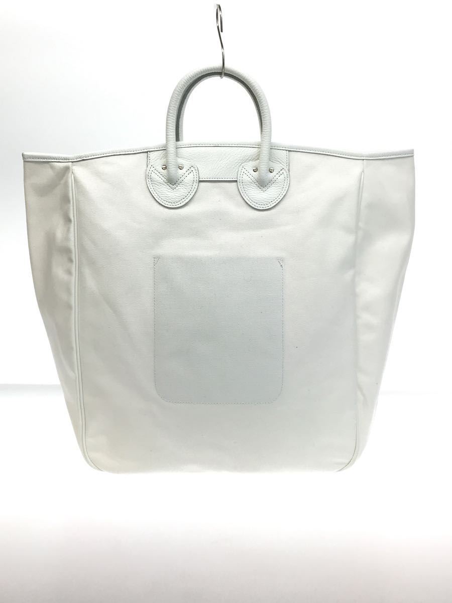 YOUNG & OLSEN◆CANVAS CARRYALL TOTE L/キャンバストートバッグ/ホワイト/Y02101-GD571_画像3