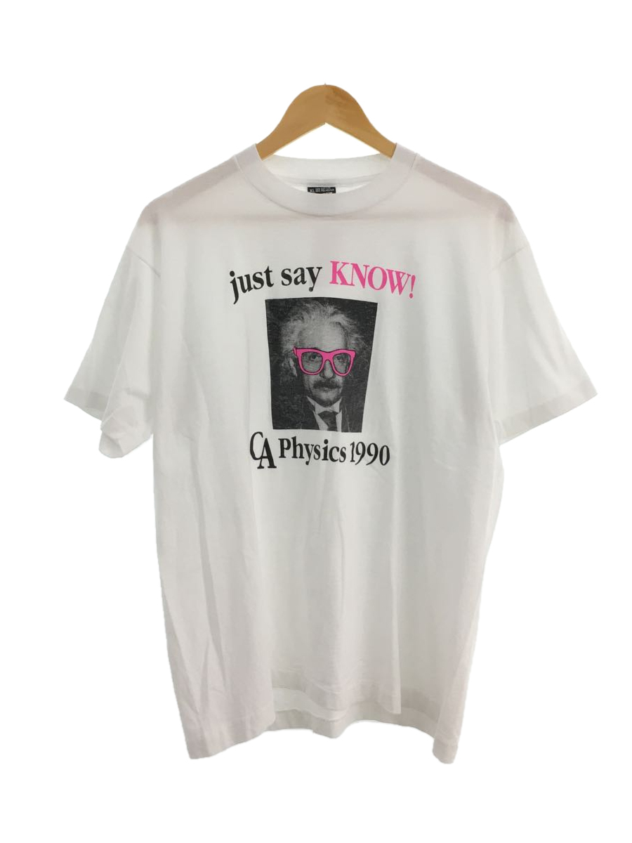 FRUIT OF THE LOOM◆Tシャツ/XL/コットン/ホワイト/アインシュタイン/90年代タグ/SCREEN STARS