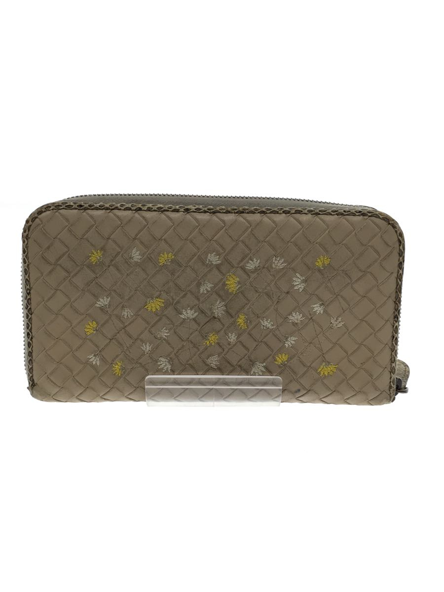 BOTTEGA VENETA◇長財布/レザー/BEG/花柄/レディース/*パイソン BOTTEGA VENETA◇長財布/レザー/BEG/花柄/レディース/*パイソン