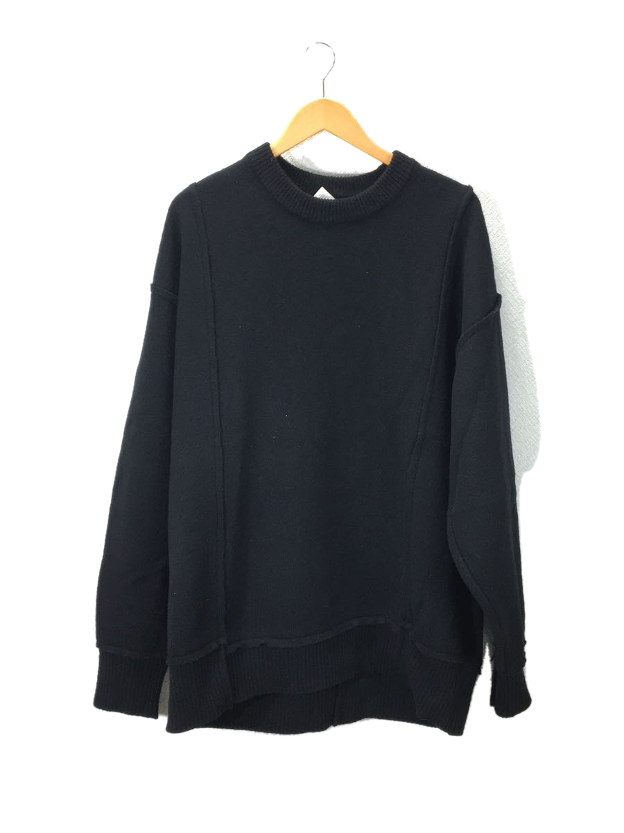 美しい stein◇SPANISH MERINO LS/セーター(厚手)/M/BLK/ST.537 KNIT