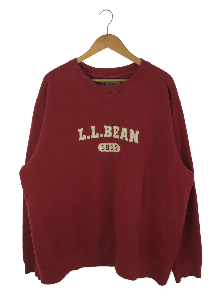 L.L.Bean◆スウェット/XL/コットン/RED/無地/90s/L.L.Bean エルエルビーン_画像1