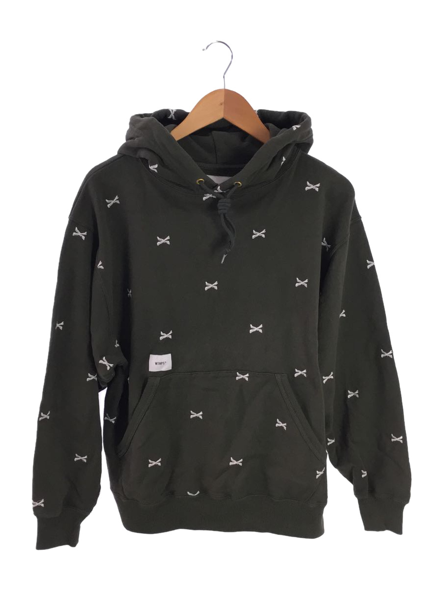 WTAPS◆ACNE HOODY CTPL TEXTILE/クロスボーン/パーカー/1/コットン/KHK_画像1