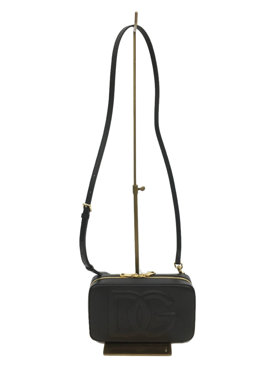 DOLCE&GABBANA◇ショルダーバッグ/レザー/BLK/無地/BB7289AW576