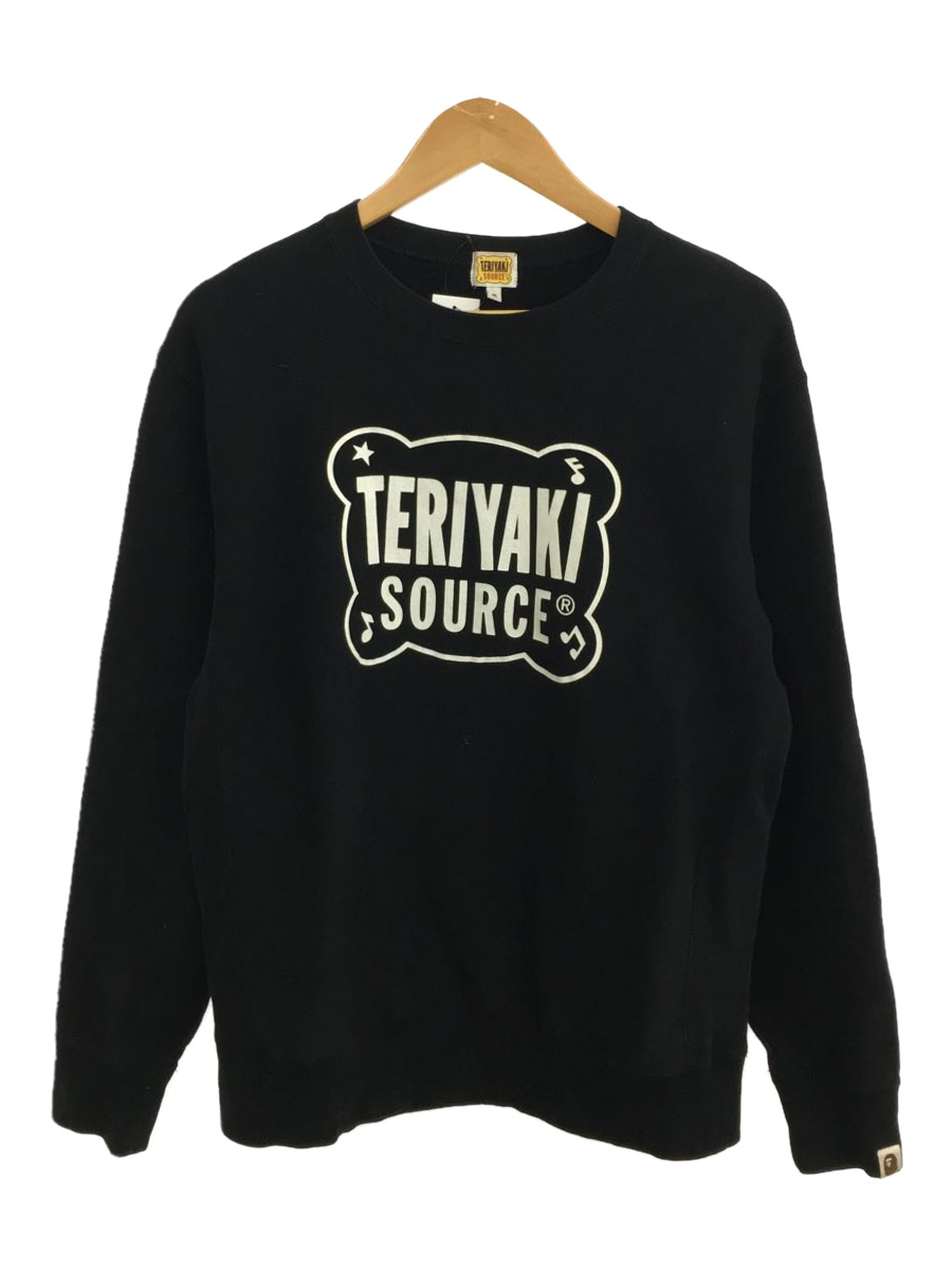 A BATHING APE◆TERIYAKI SOURCE/スウェット/M/コットン/BLK/多少ヨゴレ有