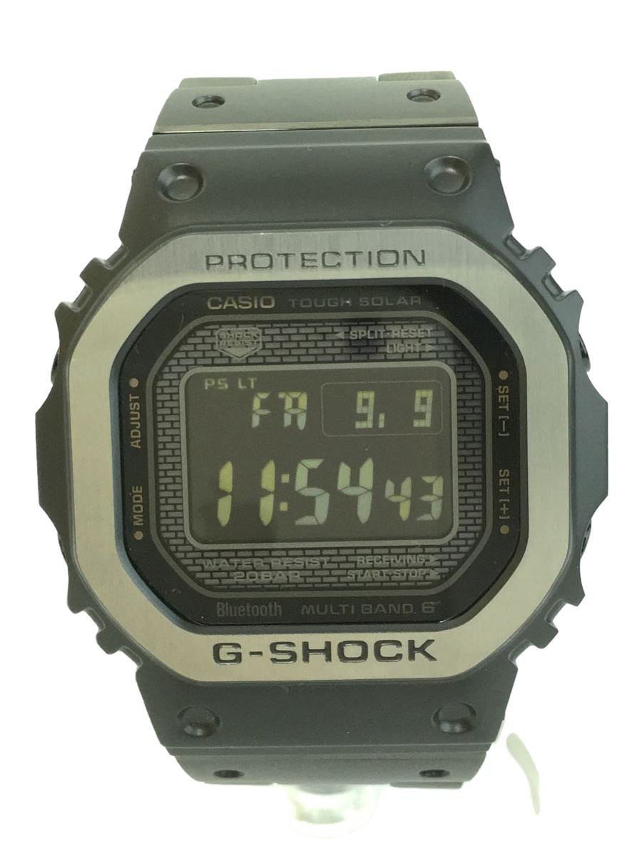 CASIO◆カシオ/ソーラー腕時計_G-SHOCK/デジタル/ステンレス/ブラック/黒